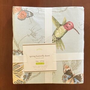Pottery Barn Spring Butterfly Duvet Cover - Blue and Multicolor